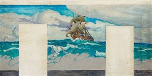 Study For The Coming Of The Mayflower by Newell Convers Wyeth