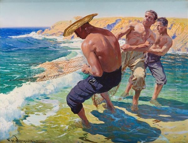 Fishermen On The Shore - view 1