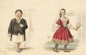 A Native Priest And Lady Of Manilla; A Gentleman And Lady Of Brazil: Hottentots: Booshman: A Lady Of Batavia; Leebakoo Chief And Many Other Exotic Figure Studies, Twenty Eight. by Brooke, William Henry