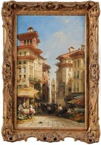 Italian Market Town by William Wyld
