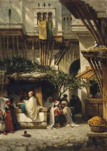 An Arab Street Scene by William Wyld