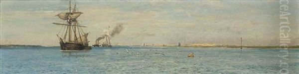 Shipping Under Tow, Southampton Water - view 1