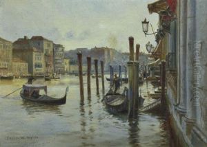 Venetian Canal by Charles William Wyllie