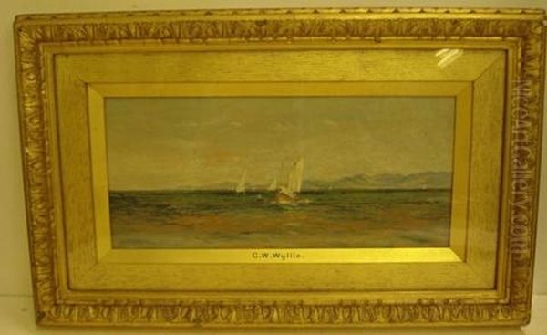 Sailing Vessels Off A Coastline - view 1