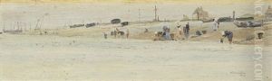 Fisherwomen On A Beach by William Lionel Wyllie