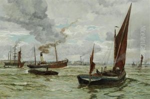 Shipping In Southampton Water by William Lionel Wyllie