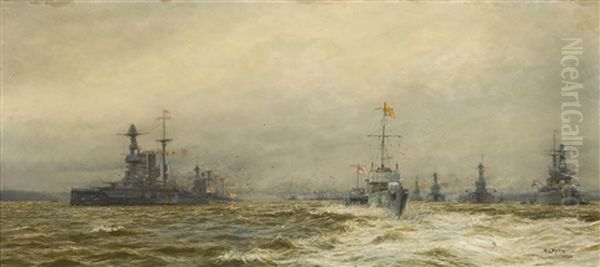 Review Of The Grand Fleet In The Firth Of Forth After The Armistice - view 1
