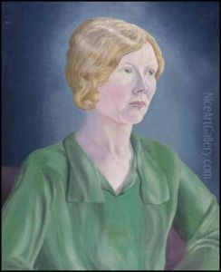 Portrait Of A Woman by Bertram Richard Brooker