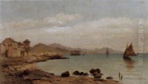 Partie An Der Italienischen Riviera by Karl Christian Wymann Mory
