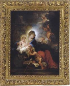 Maria Mit Dem Kind Und Dem Johannesknaben Vor Antiken Ruinen by Domenicus van (Ascanius) Wynen
