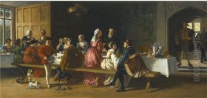 Anne Boleyn And Percy by David Wilkie Wynfield