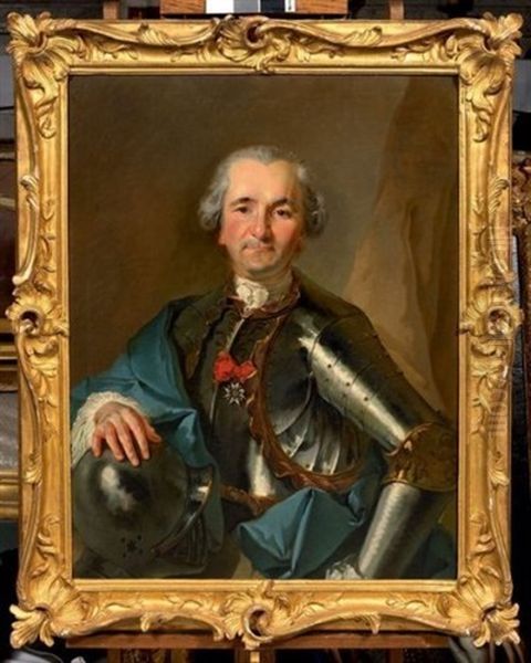 Portrait D'un Membre De La Famille Murinais En Armure, Portant La Croix De L'ordre De Saint Louis - view 1