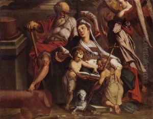Heilige Familie Mit Johannesknaben Und Engel by Hans Jakob Wysshaupt
