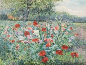 Coin De Jardin - Corner Of A Garden (1903) by Juliette Wytsman