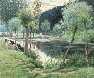 The Pond - La Mare (brabant) (1899) by Rodolphe Paul Wytsman