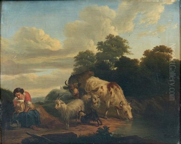 Bergere Et Troupeau - view 1