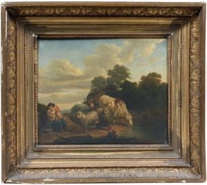 Bergere Et Troupeau