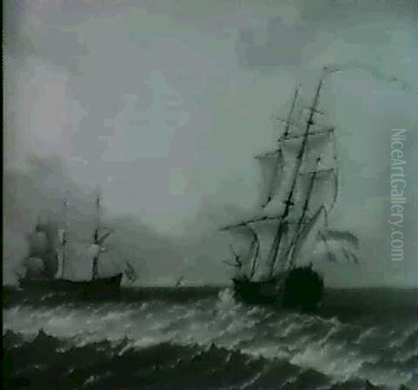 Ships In A Breezy Sea - view 1