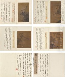 Xia Gui, Anonymous, Landscapes, Ink On Silk, Album Of Four Leaves Xia Gui, Anonymous, Landscapes, Ink On Silk, Album Of Four Leaves