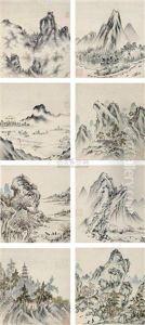 Landscape (8 Works) by Xiao Yuncong