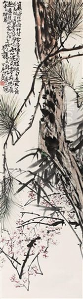 Pine, Bamboo And Plum Blossom - view 1