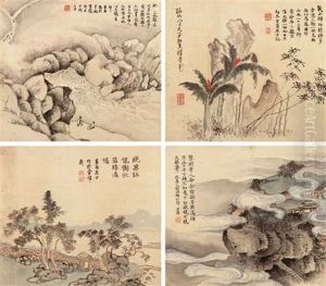 Landscapes (album W/12 Leaves) by Xie Lansheng