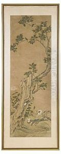 Mandarin Ducks, Birds And Peonies by  Xu Yong Yunkang