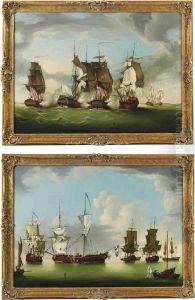 A Naval Engagement Off The Isle Of Man