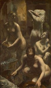 Nudes Bathing by Alexander E. Yakovlev
