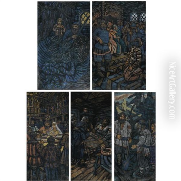 Battle With The Serpent (+ 4 Others; 5 Works From The History Of Ancient Rus) - view 1