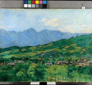 Landscape In Chikuma by Yamamoto Kanae