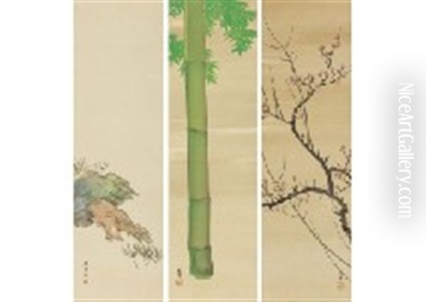Shochiku Meiyuki Figure (three Width Pair) - view 1