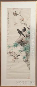 Bird And Flower Painting by Yan Bolong