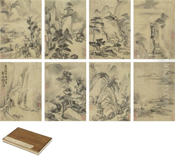 Yang Wencong (mark) Album Of Archaistic Landscape Paintings - view 1