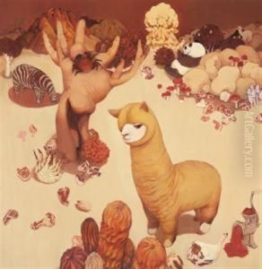 Grass Mud Horse In The Forest by Yao Hua
