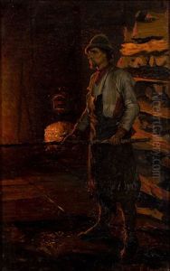 By The Burning Oven by Nikolai Aleksandrovich Yaroshenko