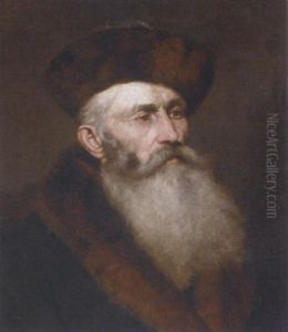 Portrait Of A Bearded Gentleman In A Fur Hat And Jacket