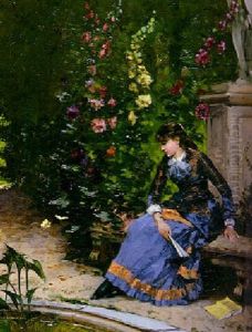 La Lectrice Pensive by Edmond Yarz