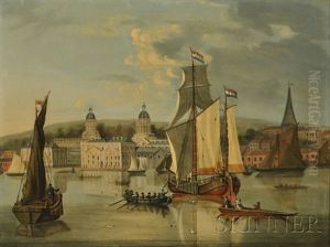 River Traffic Off Greenwich Hospital by Thomas Yates