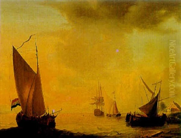 Dutch Smalschip Off The Coast - view 1