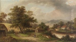 Cottage By The River by William Henry Yates