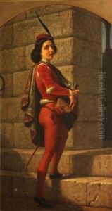 Or Long-hair'd Page In Crimson Clad by William Frederick Yeames