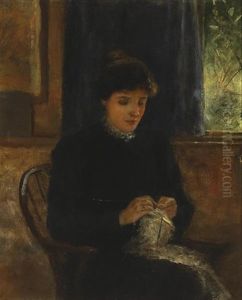 Portrait Of 'lily' (susan Mary) Yeats By Her Father At Bedford Park, London, C. 1887-1902 by John Butler Yeats