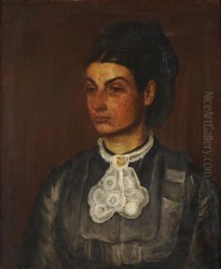 Portrait Of Mrs Gracie Yeats (mrs Matthew Yeats), Head And Shoulders by John Butler Yeats