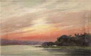 Sunset Over A Lake
