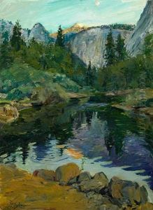 View Along The Merced River, Yosemite by Karl Yens
