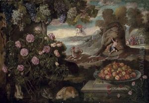 Still-life With Perseus, Andromeda And Poseidon's Sea Monster Cetus by Tomas Yepes