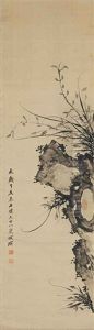 Orchids And Rock In Spring by Yi Haung
