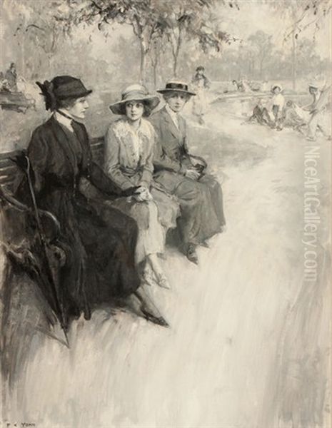 Ladies Chatting In The Park - view 1