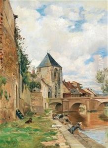 Washerwomen At The River